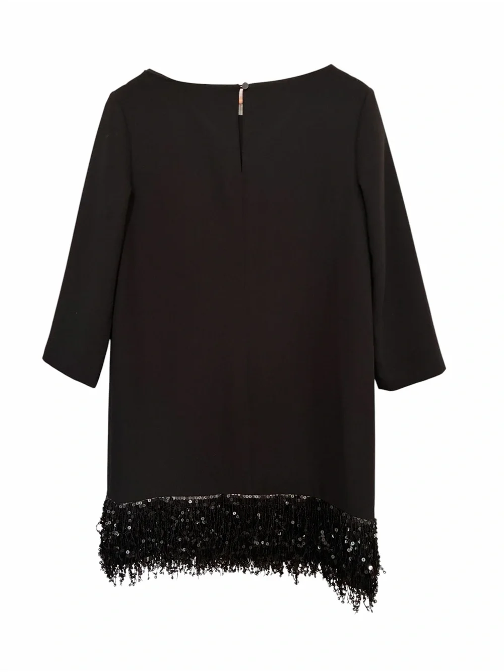 Kate Spade Black Sequin-Trim Shift Dress